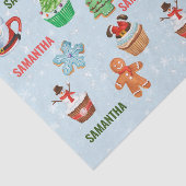 名前パーソナライズされたクリスマスCookieカップケーキ 薄葉紙 (詳細)