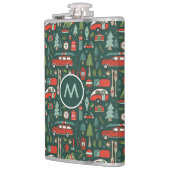 名前パーソナライズされたク素朴リスマスキャンプ フラスク (左)