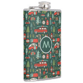 名前パーソナライズされたク素朴リスマスキャンプ フラスク (右)