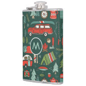 名前パーソナライズされたク素朴リスマスキャンプ フラスク (左)