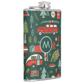 名前パーソナライズされたク素朴リスマスキャンプ フラスク (右)