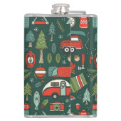 名前パーソナライズされたク素朴リスマスキャンプ フラスク (裏面)