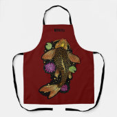 名前パーソナライズされたコイ魚 エプロン (正面)