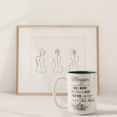 名前パーソナライズされたコーヒーマグ:エレミヤ29:11 ツートーンマグカップ