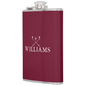 名前パーソナライズされたゴルフクラブBurgundy Red フラスク (左)