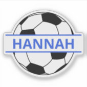 名前パーソナライズされたサッカーボール、サッカーカスタムボール シール (正面)