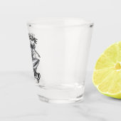 名前パーソナライズされたサーファービッグウェーブスケルトンサーフィン ショットグラス (右)