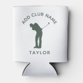 名前パーソナライズされたサーモダンジグリーンゴルフクラブ名 缶クーラー (正面)