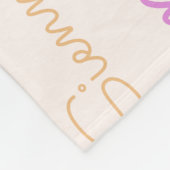 名前パーソナライズされたシエナ数々の・パステル色 フリースブランケット (角)