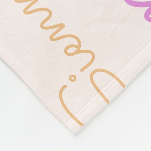 名前パーソナライズされたシエナ数々の・パステル色 フリースブランケット (角)