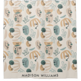 名前パーソナライズされたシャワーカーテン シャワーカーテン