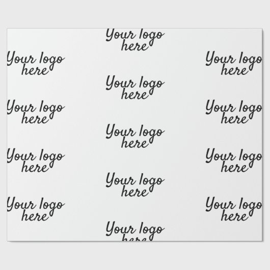名前パーソナライズされたシンプルスタイリッシュロゴはこちら ラッピングペーパー (フラット)