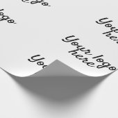 名前パーソナライズされたシンプルスタイリッシュロゴはこちら ラッピングペーパー (角)