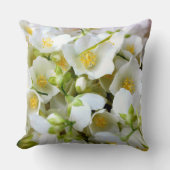 名前パーソナライズされたジャスミンフラワーズ装飾用クッション クッション (正面)