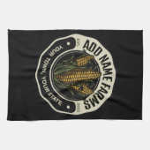 名前パーソナライズされたスウィートコーンガーデンファーム農家 キッチンタオル (横)