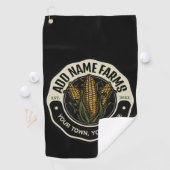 名前パーソナライズされたスウィートコーンガーデンファーム農家 ゴルフタオル (インサイチュ)