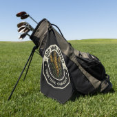 名前パーソナライズされたスウィートコーンガーデンファーム農家 ゴルフタオル (グリーン)