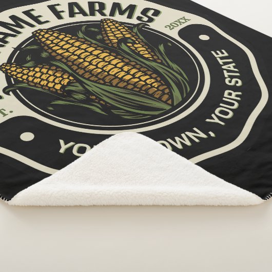名前パーソナライズされたスウィートコーンガーデンファーム農家 シェルパブランケット (3/4)