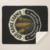 名前パーソナライズされたスウィートコーンガーデンファーム農家 シェルパブランケット (正面(横))