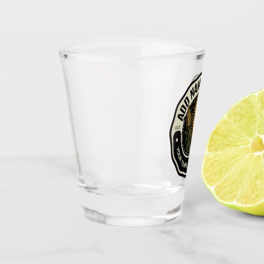 名前パーソナライズされたスウィートコーンガーデンファーム農家 ショットグラス (左)