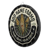 名前パーソナライズされたスウィートコーンガーデンファーム農家 ダーツボード (正面右)