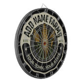 名前パーソナライズされたスウィートコーンガーデンファーム農家 ダーツボード (正面左)