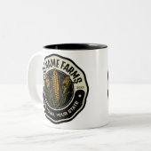 名前パーソナライズされたスウィートコーンガーデンファーム農家 ツートーンマグカップ (正面左)