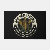 名前パーソナライズされたスウィートコーンガーデンファーム農家 ドアマット (正面)