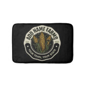 名前パーソナライズされたスウィートコーンガーデンファーム農家 バスマット (正面)