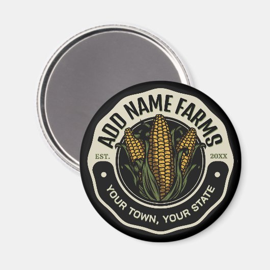 名前パーソナライズされたスウィートコーンガーデンファーム農家 マグネット (正面/裏面)