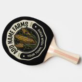名前パーソナライズされたスウィートコーンガーデンファーム農家 卓球ラケット (横)