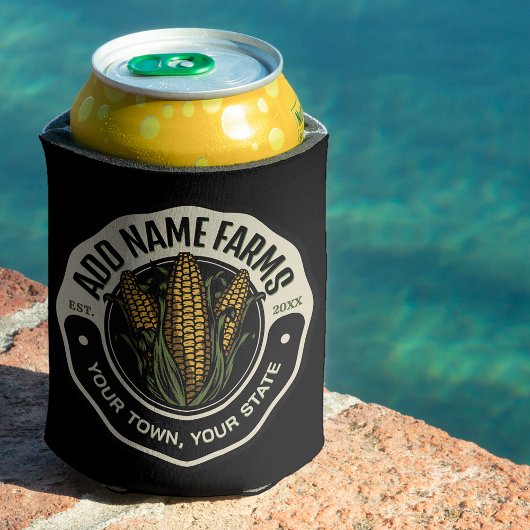 名前パーソナライズされたスウィートコーンガーデンファーム農家 缶クーラー