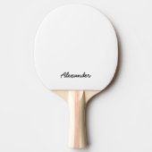 名前パーソナライズされたスクリプトの完全に編集可能な色 卓球ラケット (正面)
