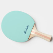 名前パーソナライズされたスクリプトの完全に編集可能な色 卓球ラケット (横)