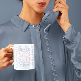 名前パーソナライズされたスクリプトフォントスタイル,タイポグラフィ コーヒーマグカップ