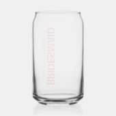 名前パーソナライズされたスクリプトブライダルパーティFaver Chic ガラス缶 (裏面)