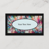 名前パーソナライズされたステンドグラス抽象芸術 名刺 (正面)