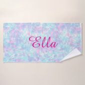 名前パーソナライズされたタイ&ダイ バスタオル (バスタオル)