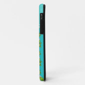 名前パーソナライズされたターコイズカエル Case-Mate iPhoneケース (裏面/左)