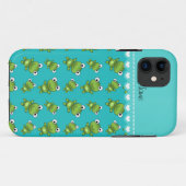 名前パーソナライズされたターコイズカエル Case-Mate iPhoneケース (裏面(横))