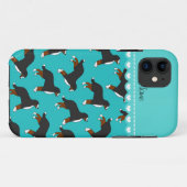 名前パーソナライズされたターコイズベルネーズマウンテンドッグ Case-Mate iPhoneケース (裏面(横))