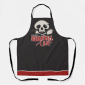 名前パーソナライズされたチーキーロードキルカフェBBQグリル エプロン (正面)