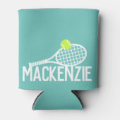 名前パーソナライズされたテニス 缶クーラー (正面)