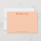 名前パーソナライズされたテラコッタフローラブライダルシャワー サンキューカード (正面)