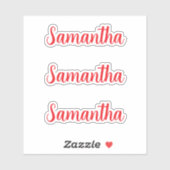 名前パーソナライズされたデカールカスタムタイムズスリーステッカー シール (シート)