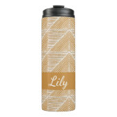 名前パーソナライズされたトラベルモダンボホ幾何学的 タンブラー (正面)