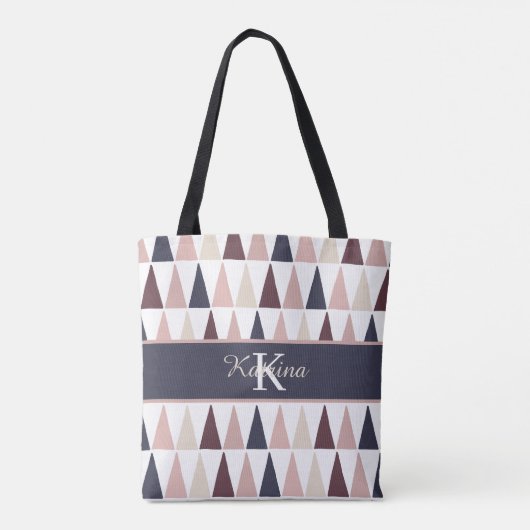 名前パーソナライズされたトート トートバッグ (裏面)