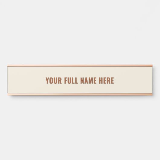 名前パーソナライズされたドア記号テンプレートのカスタム色 サインプレート (正面)