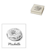 名前パーソナライズされたドーナツ ラバースタンプ (押印)