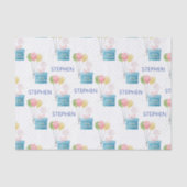 名前パーソナライズされたハッピーバースデーモノグラム 薄葉紙 (正面)